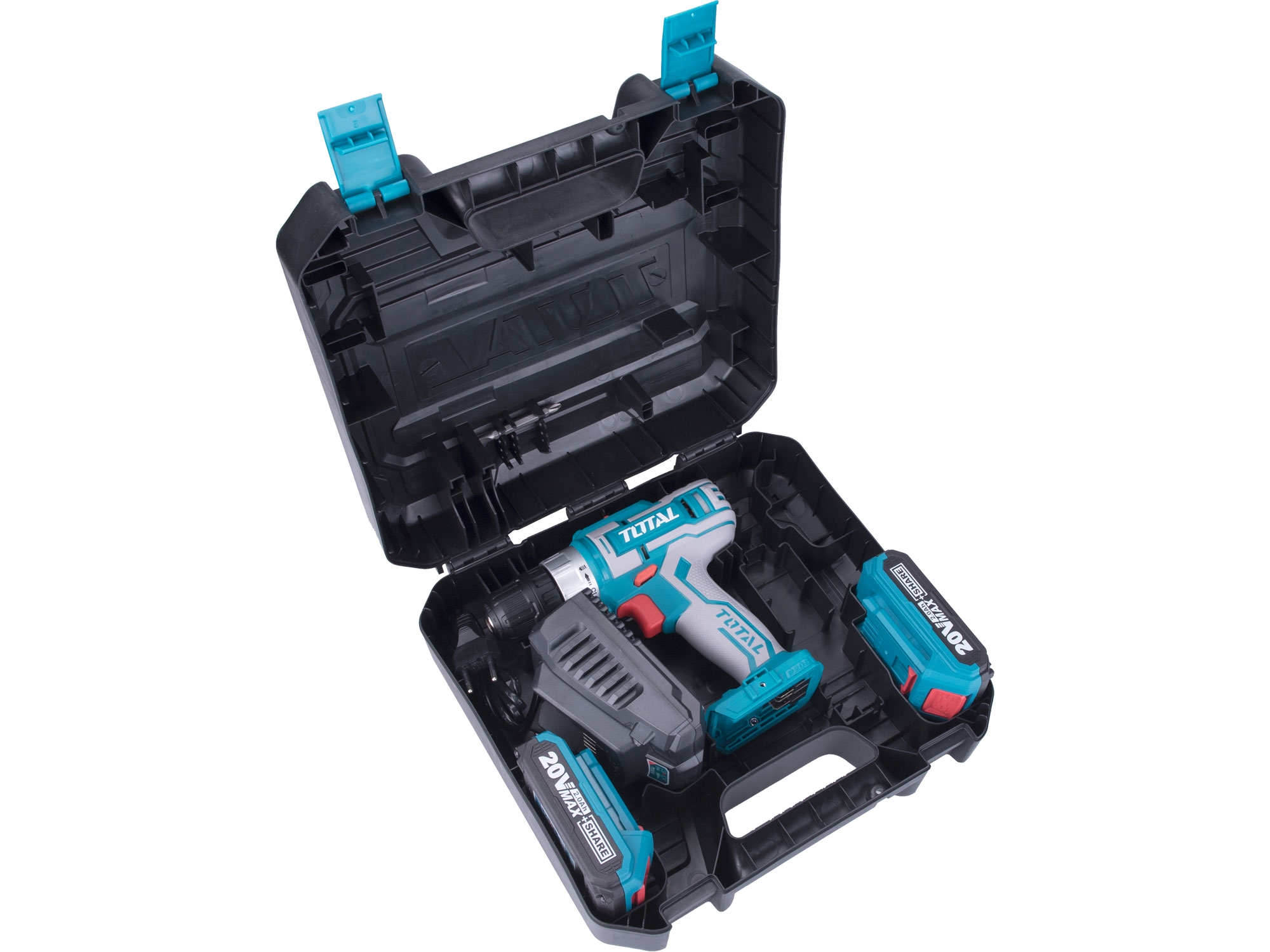 Vrtací šroubovák AKU, 20V Li-ion (2x), 2000mAh - Obrázek 2