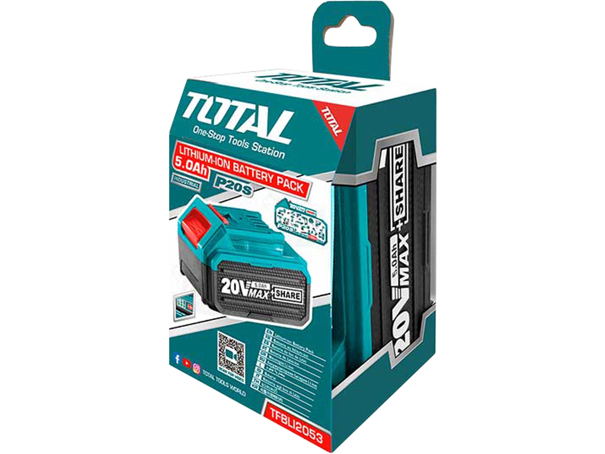 baterie akumulátorová 20V, Li-ion, 5000mAh - Obrázek 2