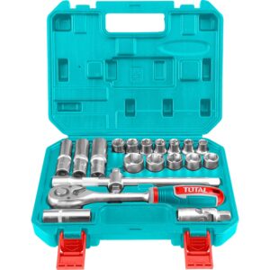 Hlavice nástrčné, sada 20ks, 1,2", industrial, CR-V(50BV30), tepelně tvrzeno