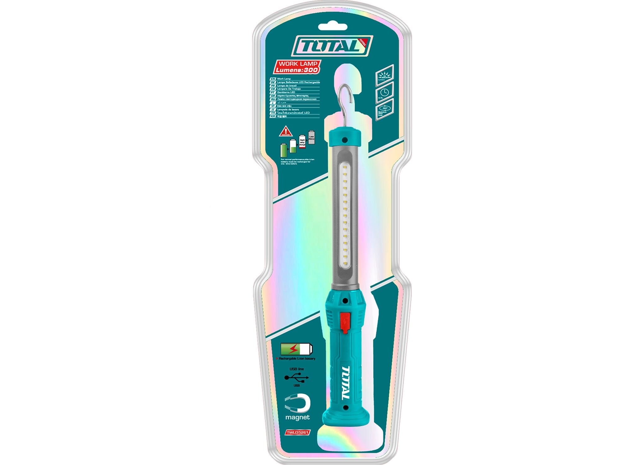 Světlo pracovní, 300lm, USB nabíjení - Obrázek 4