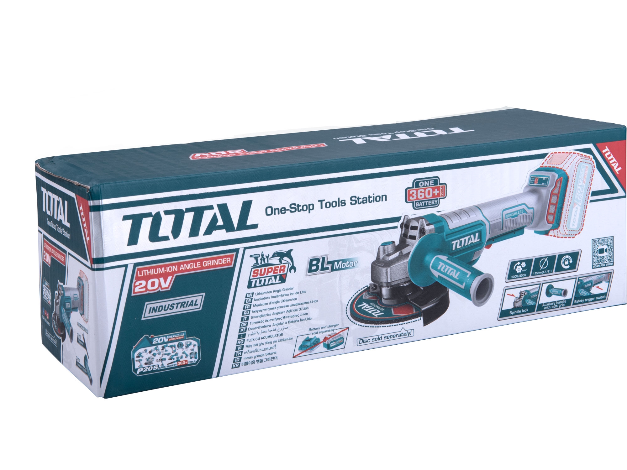Bruska úhlová AKU, 115mm, brushless, 20V Li-ion, bez baterie a nabíječky - Obrázek 8