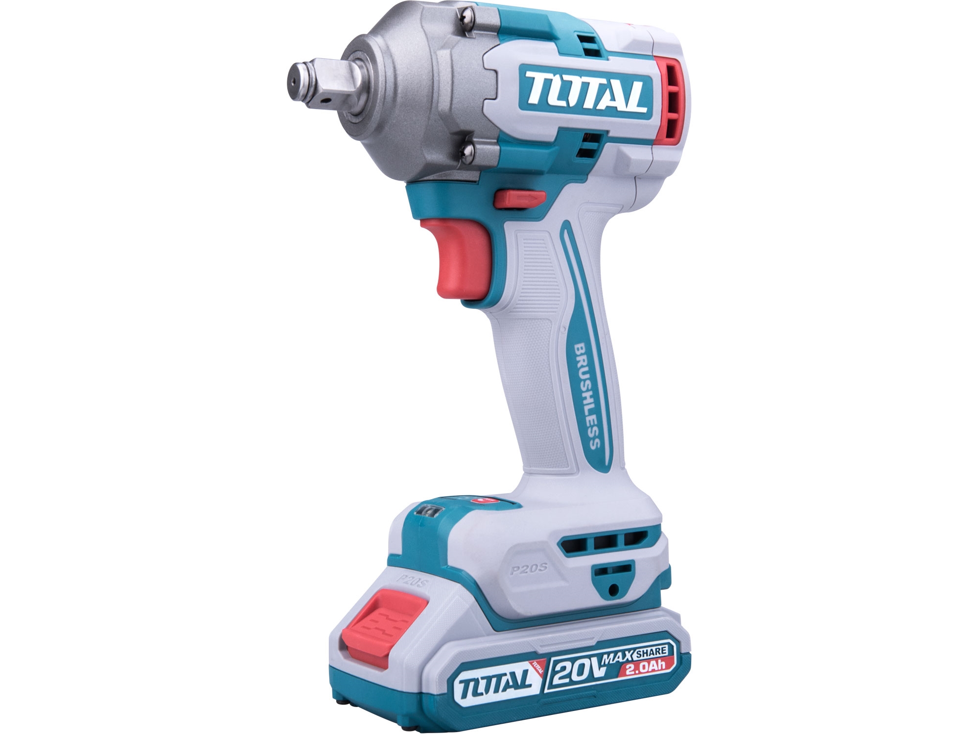 Utahovák rázový AKU 1/2", brushless, 400Nm, 20 V Li-ion (2x), industrial - Obrázek 3