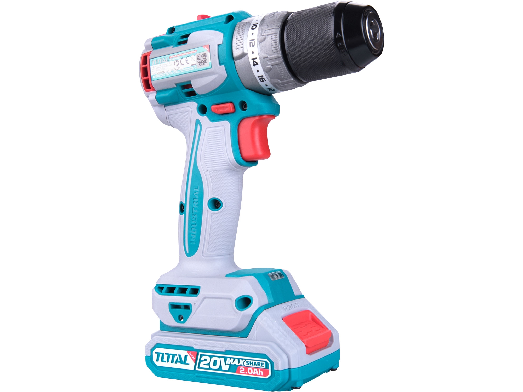 Vrtací šroubovák AKU s příklepem, brushless, 20V Li-ion (2x), industrial - Obrázek 9