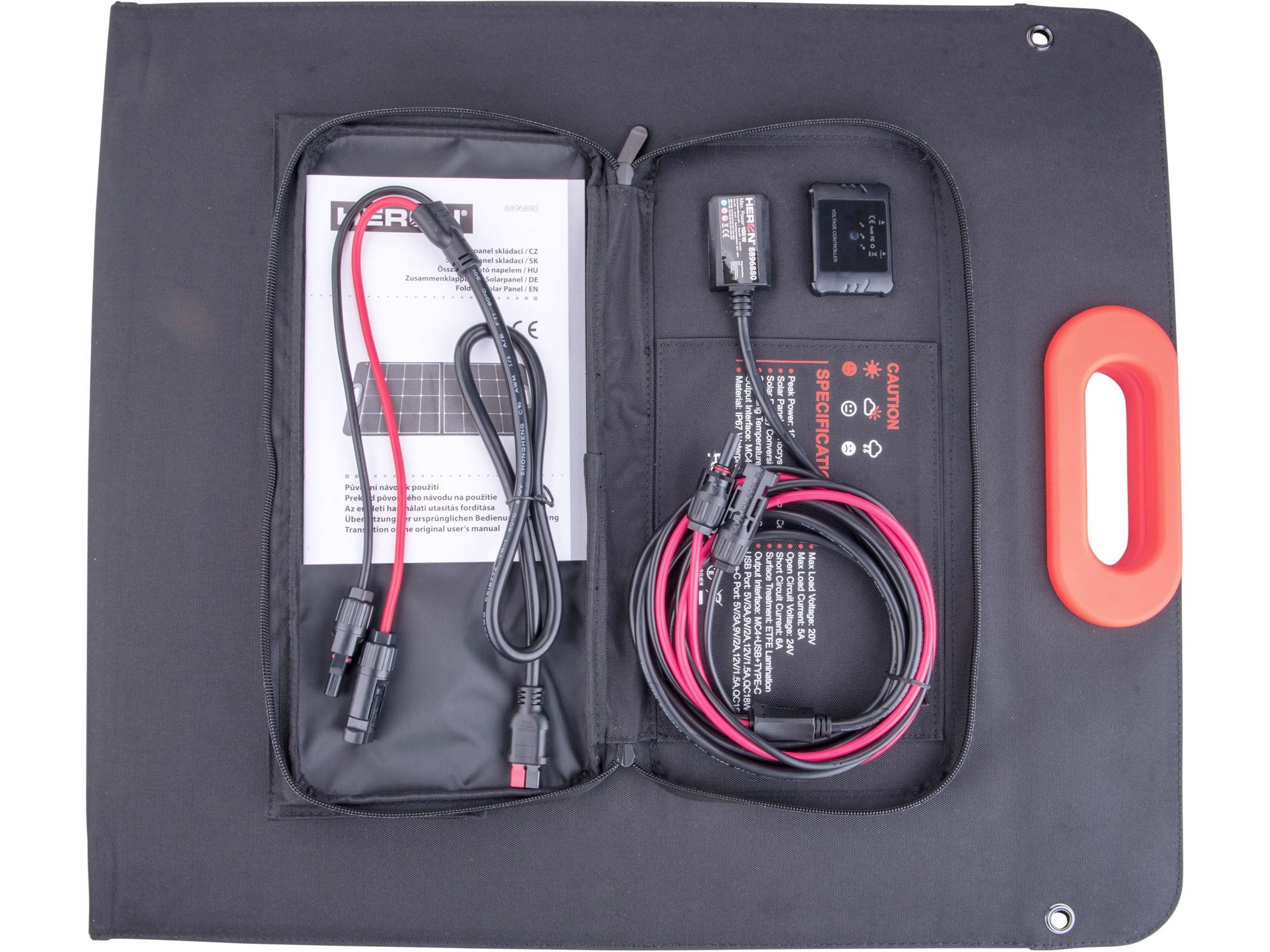 panel solární nabíjecí, skládací, MC4, USB, 100W - Obrázek 6