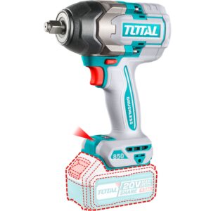 Utahovák rázový AKU 1/2", brushless, 850Nm, 20 V Li-ion, bez baterie a nabíječky, industrial