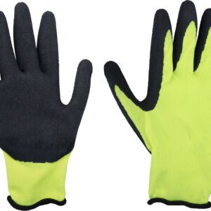 rukavice nylonové, bezešvé, polomáčené v latexu, velikost 9"