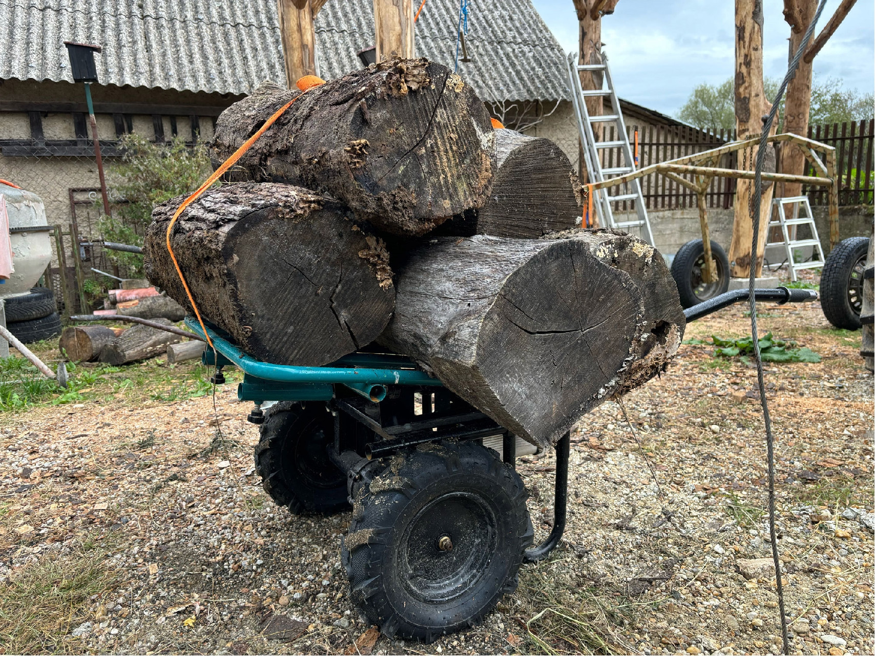 POŠK. OBAL kolečko dvoukolák s převodovkou aku SHARE20V, 260kg, 100l, bez baterie a nabíječky - Obrázek 13