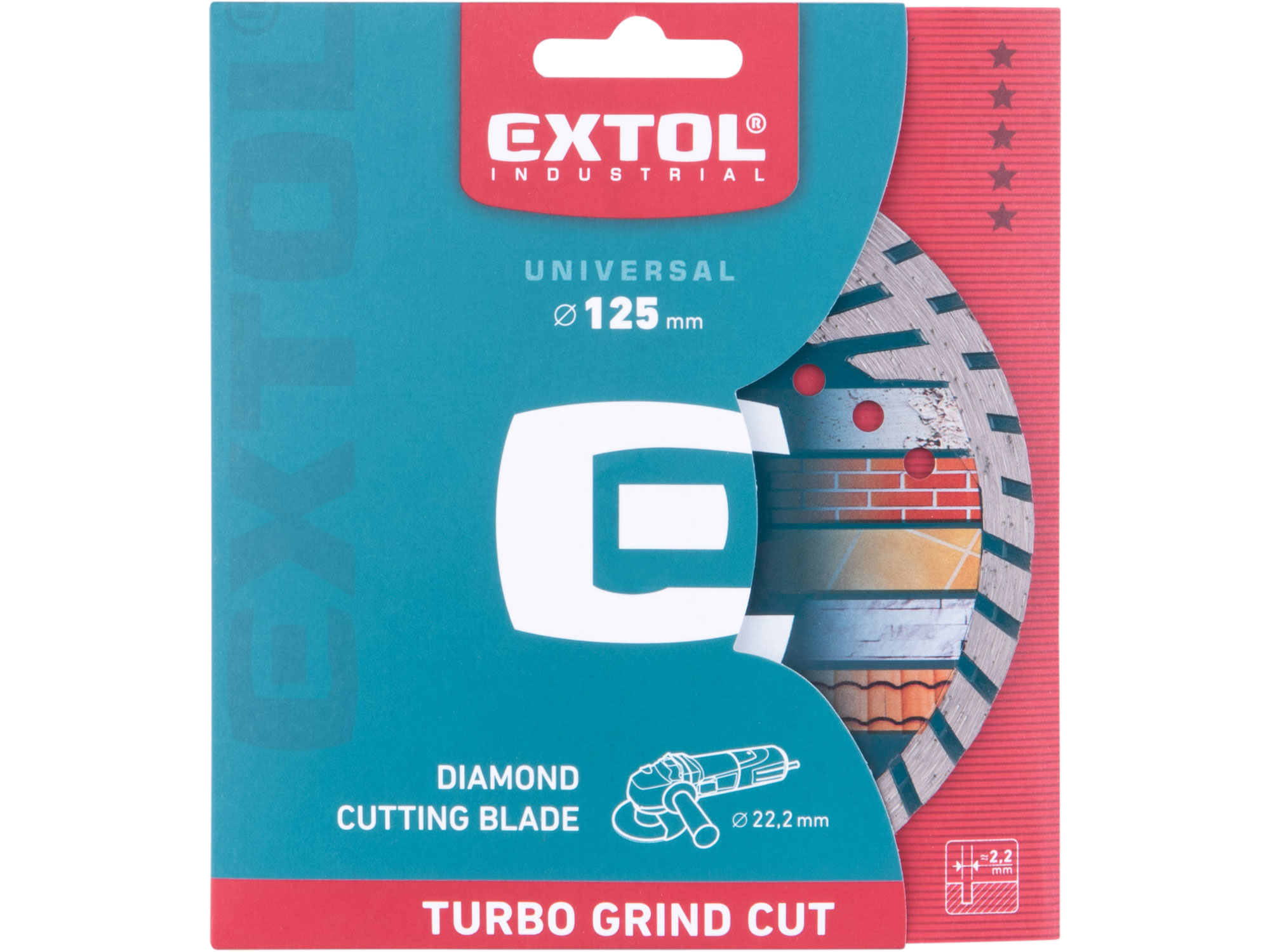 kotouč diamantový řezný, turbo Grind Cut, suché i mokré řezání, O 125x22,2x2,2mm - Obrázek 2
