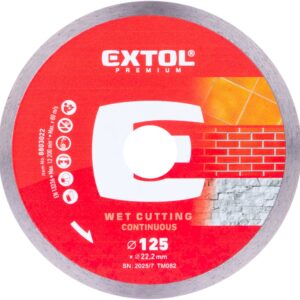 kotouč diamantový řezný celoobv. EXTRA tenký - mokré řezání, O 125x22,2x1,1mm