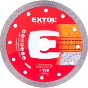 kotouč diamantový řezný, turbo Thin Cut, suché i mokré řezání, O 150x22,2x1,6mm