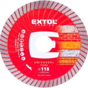 kotouč diamantový řezný, turbo - suché i mokré řezání, O 115x22,2x2mm