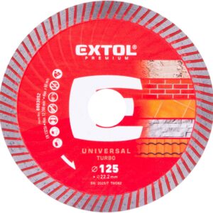 kotouč diamantový řezný, turbo - suché i mokré řezání, O 125x22,2x2mm