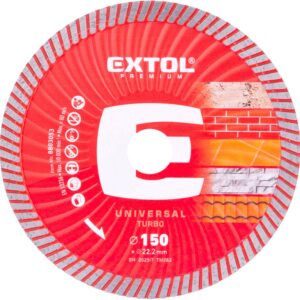 kotouč diamantový řezný, turbo - suché i mokré řezání, O 150x22,2x2,4mm