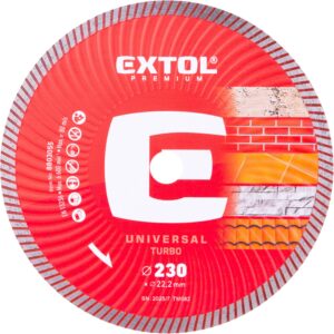 kotouč diamantový řezný, turbo - suché i mokré řezání, O 230x22,2x2,6mm