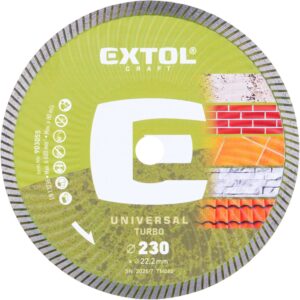 kotouč diamantový řezný, turbo - suché i mokré řezání, O 230x22,2x2,6mm