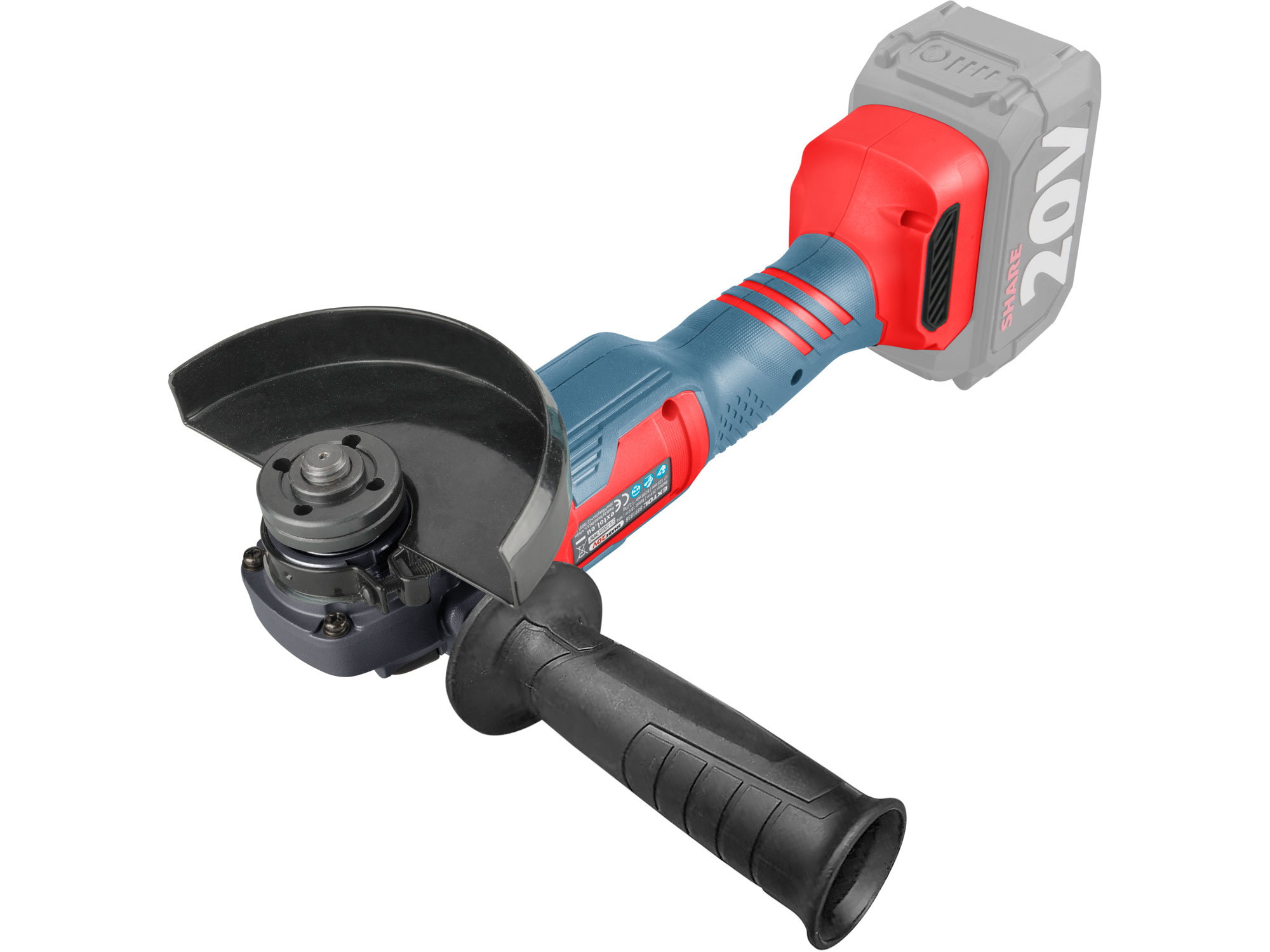 bruska úhlová aku SHARE20V, 125mm, BRUSHLESS, bez baterie a nabíječky - Obrázek 4