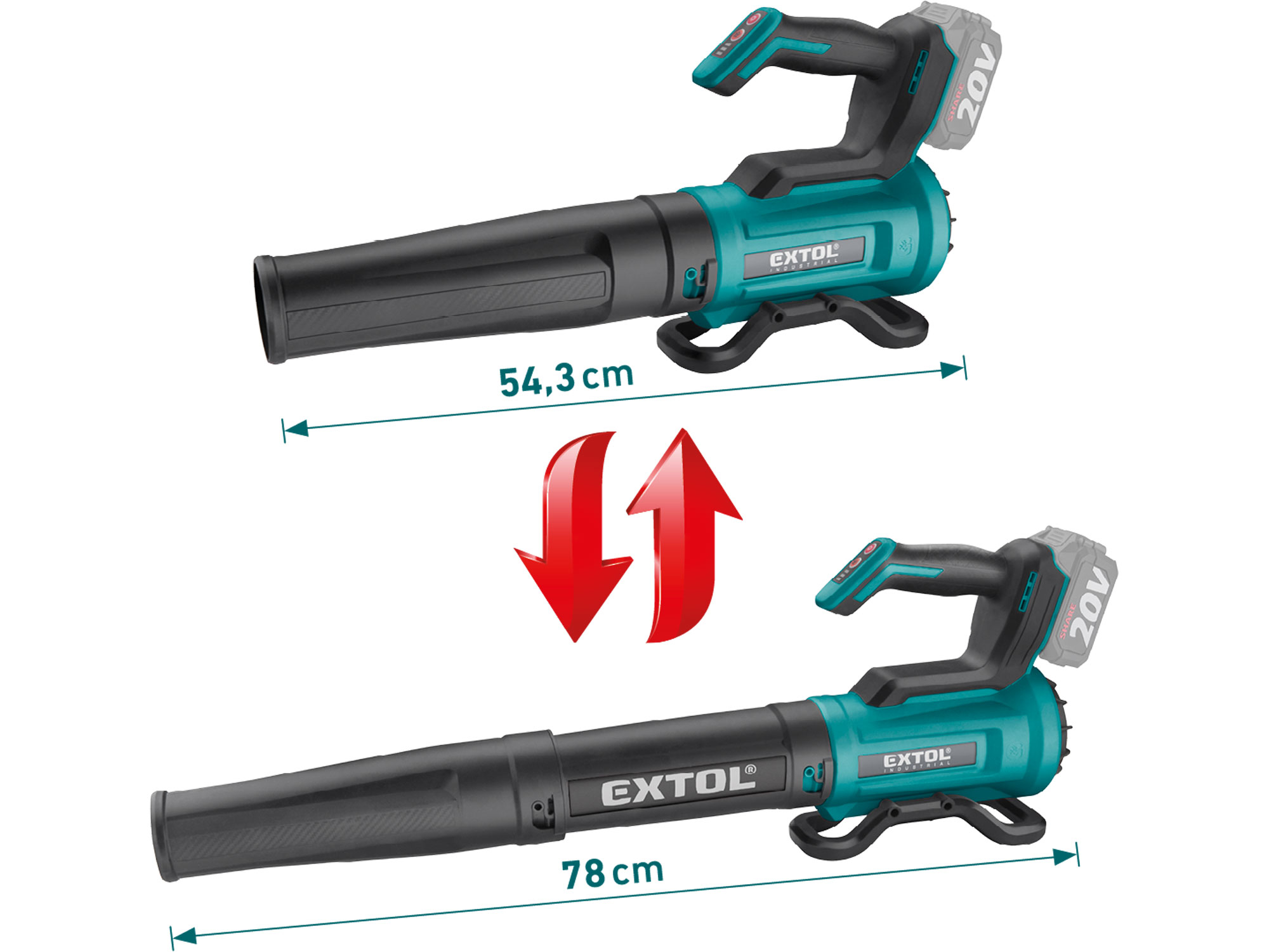 fukar aku SHARE20V, BRUSHLESS, bez baterie a nabíječky - Obrázek 7