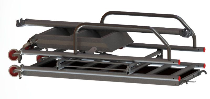 Skládací lešení se schody JUMBO 250 x 74 cm | 1.00 / 3.00 m, Skládací lešení - Obrázek 2