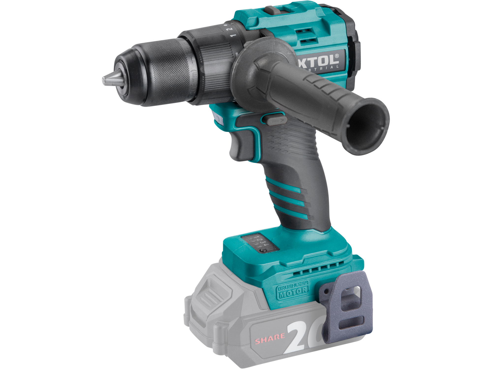 vrtací šroubovák aku s příklepem SHARE20V, 70Nm, BRUSHLESS, bez baterie a nabíječky
