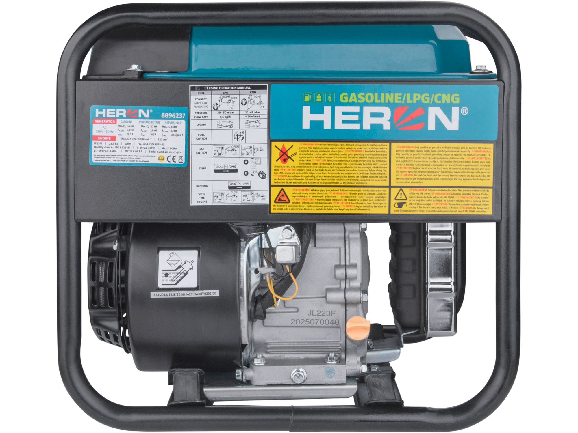 elektrocentrála digitální invertorová (benzín/LPG/NG), 7,5HP/4kW - Obrázek 3