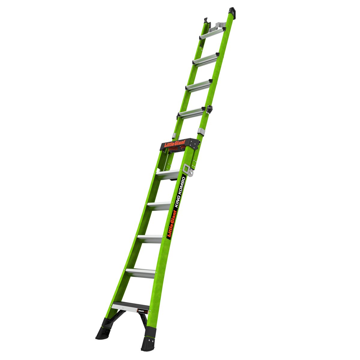 Profesionální, nevodivý, kombinovaný žebřík King Kombo XT, Délka 2.44 m – 4.85 m - Obrázek 6