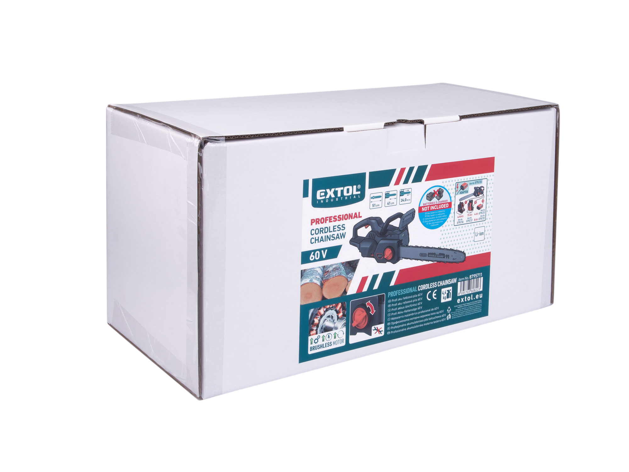 pila řetězová aku 60V, 51cm, BRUSHLESS, bez baterie a nabíječky - Obrázek 13