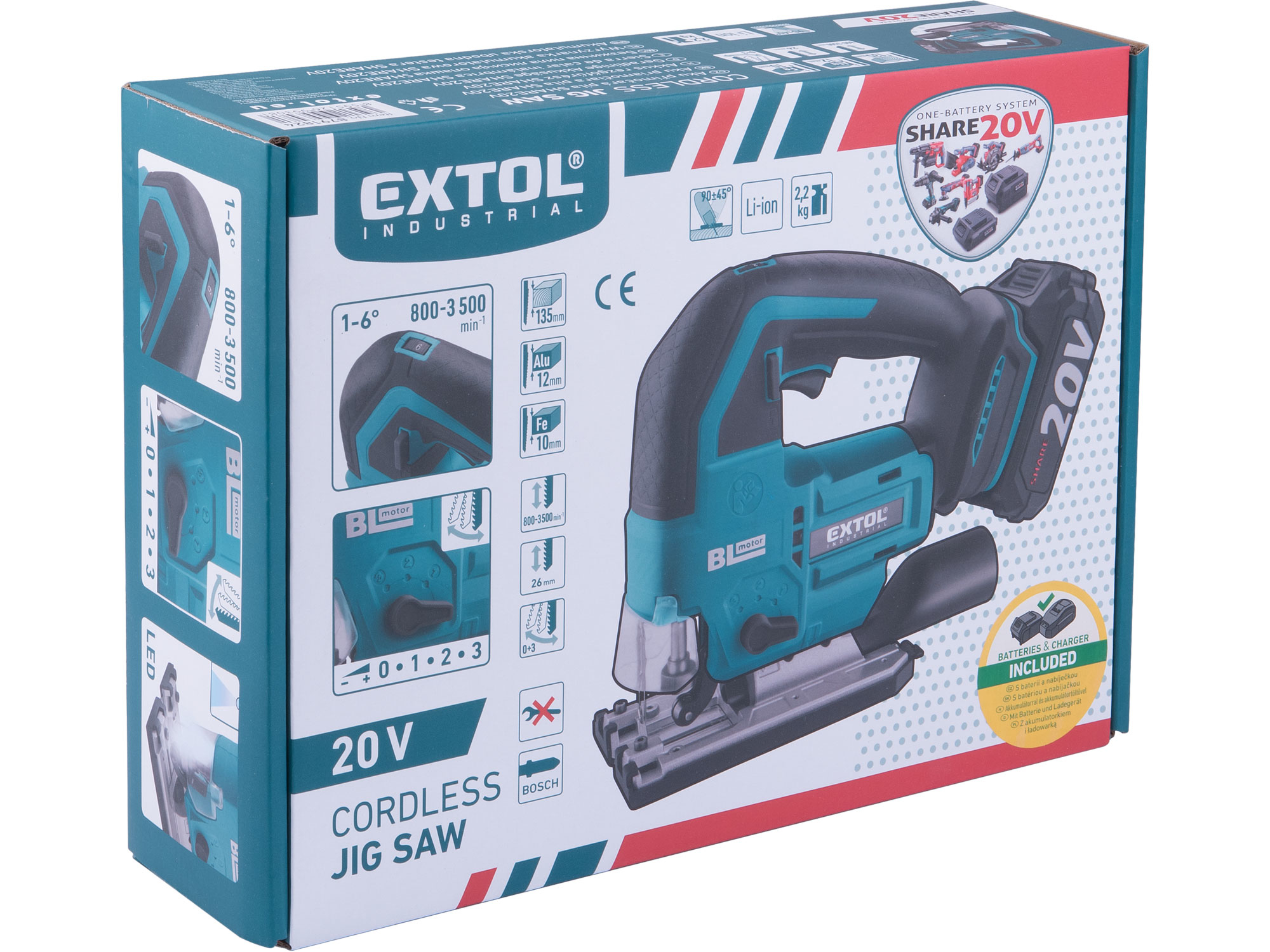 pila přímočará aku SHARE20V, BRUSHLESS, 2Ah - Obrázek 14
