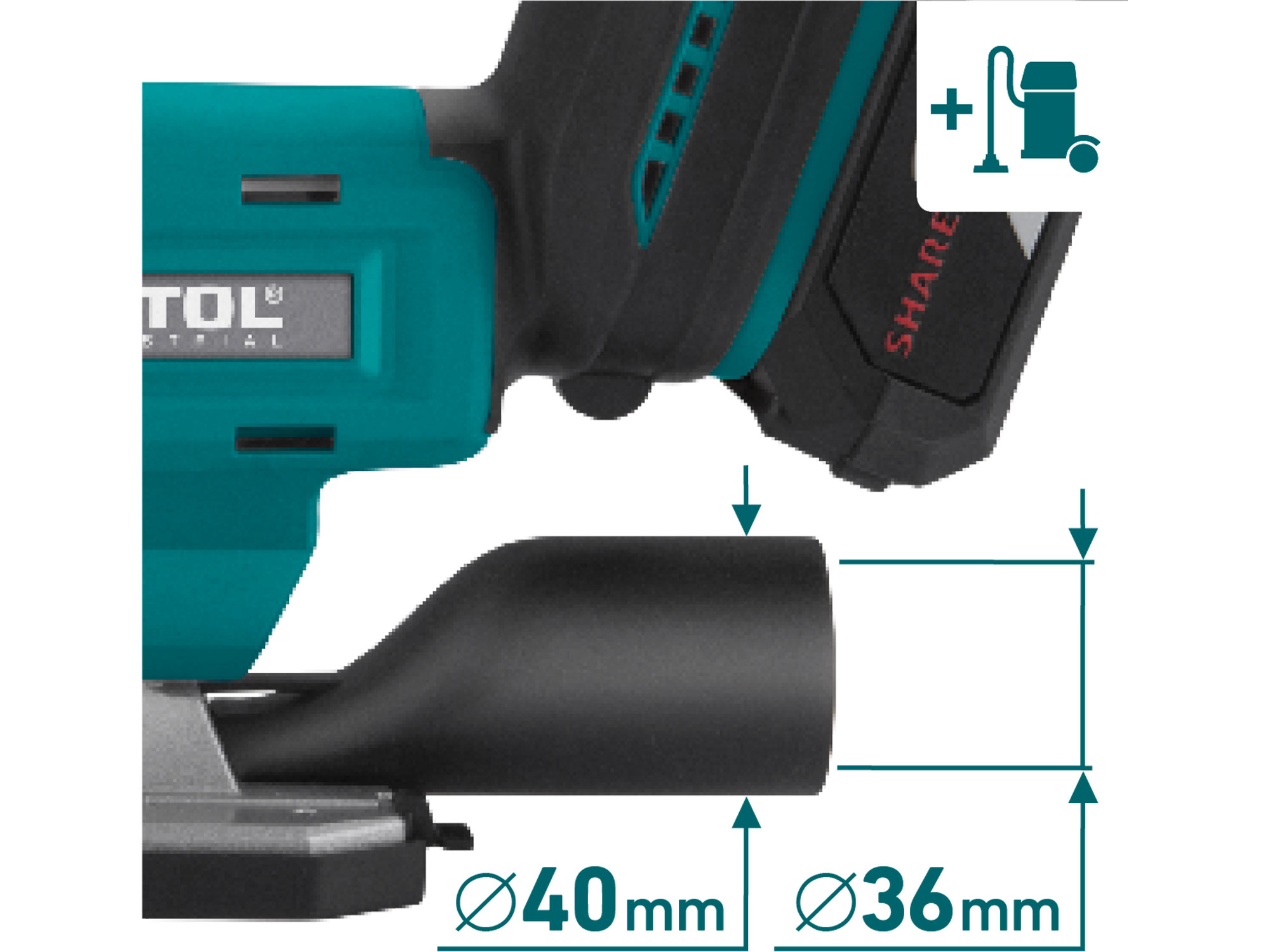pila přímočará aku SHARE20V, BRUSHLESS, 2Ah - Obrázek 4