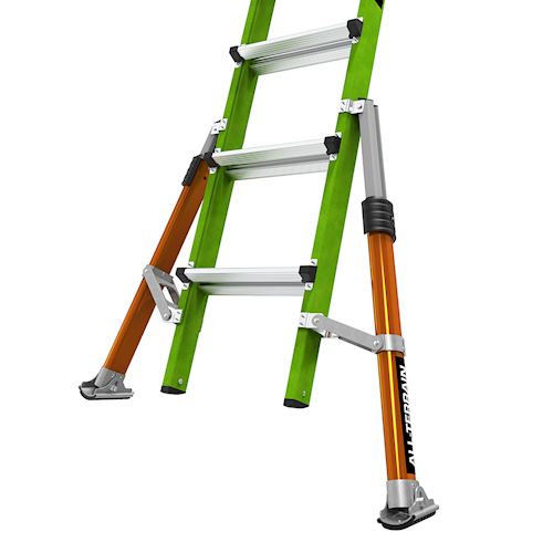 Profesionální, nevodivý, kloubový žebřík Conquest All-terrain M22 Fiberglass, Délka 335–579 cm, jako výsuvný až 645 cm - Obrázek 16