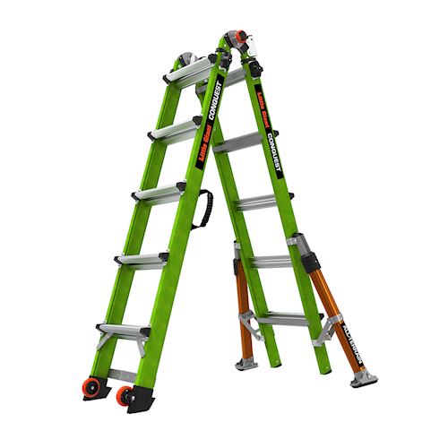 Profesionální, nevodivý, kloubový žebřík Conquest All-terrain M22 Fiberglass, Délka 335–579 cm, jako výsuvný až 645 cm - Obrázek 2