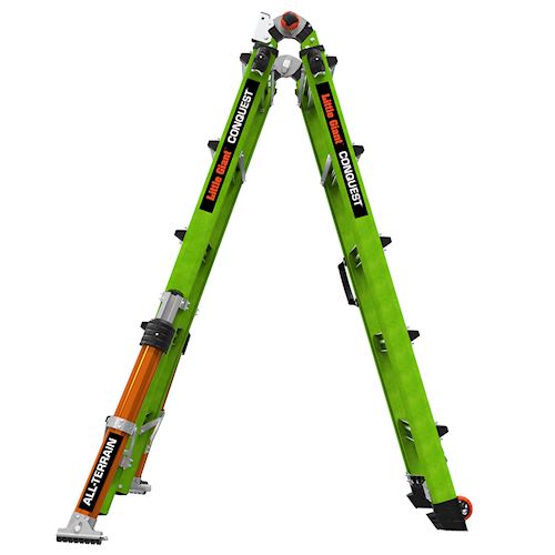 Profesionální, nevodivý, kloubový žebřík Conquest All-terrain M22 Fiberglass, Délka 335–579 cm, jako výsuvný až 645 cm - Obrázek 5