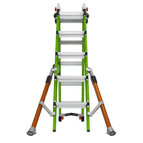 Profesionální, nevodivý, kloubový žebřík Conquest All-terrain M22 Fiberglass, Délka 335–579 cm, jako výsuvný až 645 cm - Obrázek 6