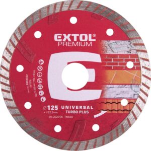 ZRUŠENO! Nahrazeno výrobkem 8803052 kotouč diamantový řezný TURBO PLUS - suché i mokré řezání, O 125x22,2x2,2mm