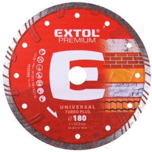 kotouč diamantový řezný TURBO PLUS - suché i mokré řezání, O 180x22,2x2,8mm