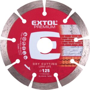 ZRUŠENO! Nahrazeno výrobkem 108912 kotouč diamantový řezný, segmentový Long Life - suché řezání, 125x22,2x2mm