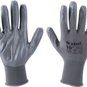 rukavice nylonové polomáč. v nitrilu, velikost S/8"
