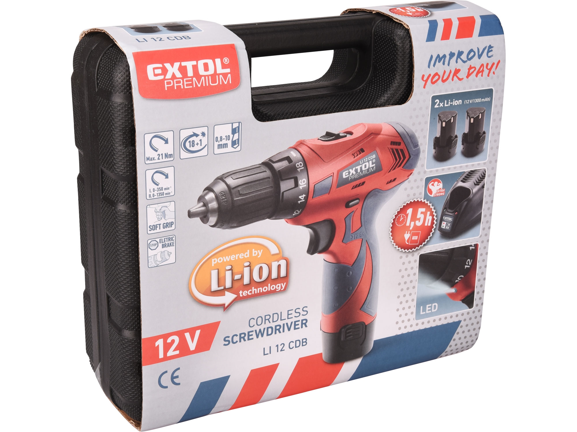 ZRUŠENO! Nahrazeno výrobkem 8891152 vrtací šroubovák aku, 12V Li-ion (2x), 1500mAh - Obrázek 10