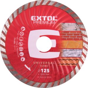 ZRUŠENO! Nahrazeno výrobkem 8803052 kotouč diamantový řezný, turbo - suché i mokré řezání, O 125x22,2x2mm