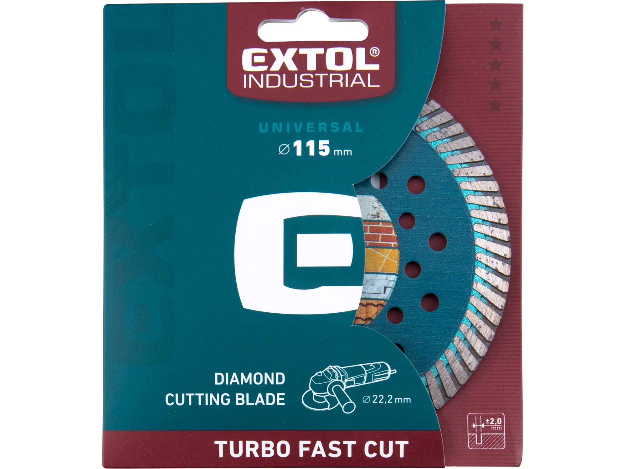 kotouč diamantový řezný, turbo Fast Cut, suché i mokré řezání, O 115x22,2x2mm - Obrázek 3