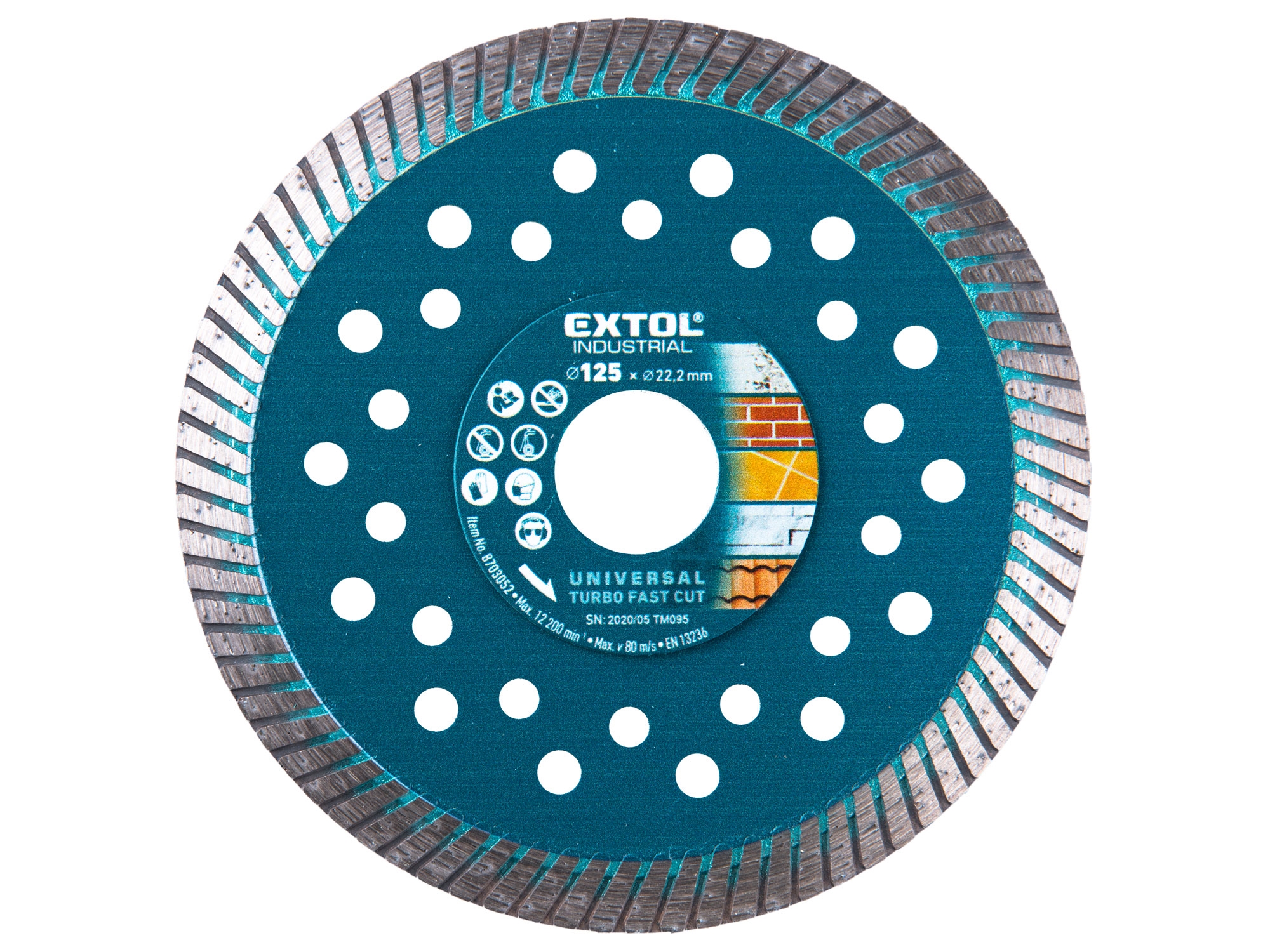 ZRUŠENO! Nahrazeno výrobkem 8703062 kotouč diamantový řezný, turbo Fast Cut, suché i mokré řezání, O 125x22,2x2mm