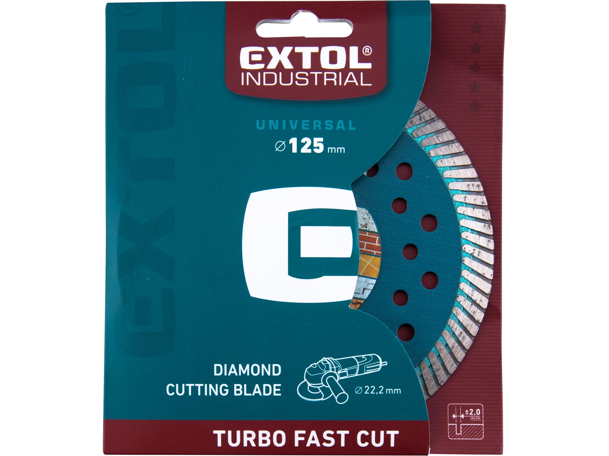 ZRUŠENO! Nahrazeno výrobkem 8703062 kotouč diamantový řezný, turbo Fast Cut, suché i mokré řezání, O 125x22,2x2mm - Obrázek 3