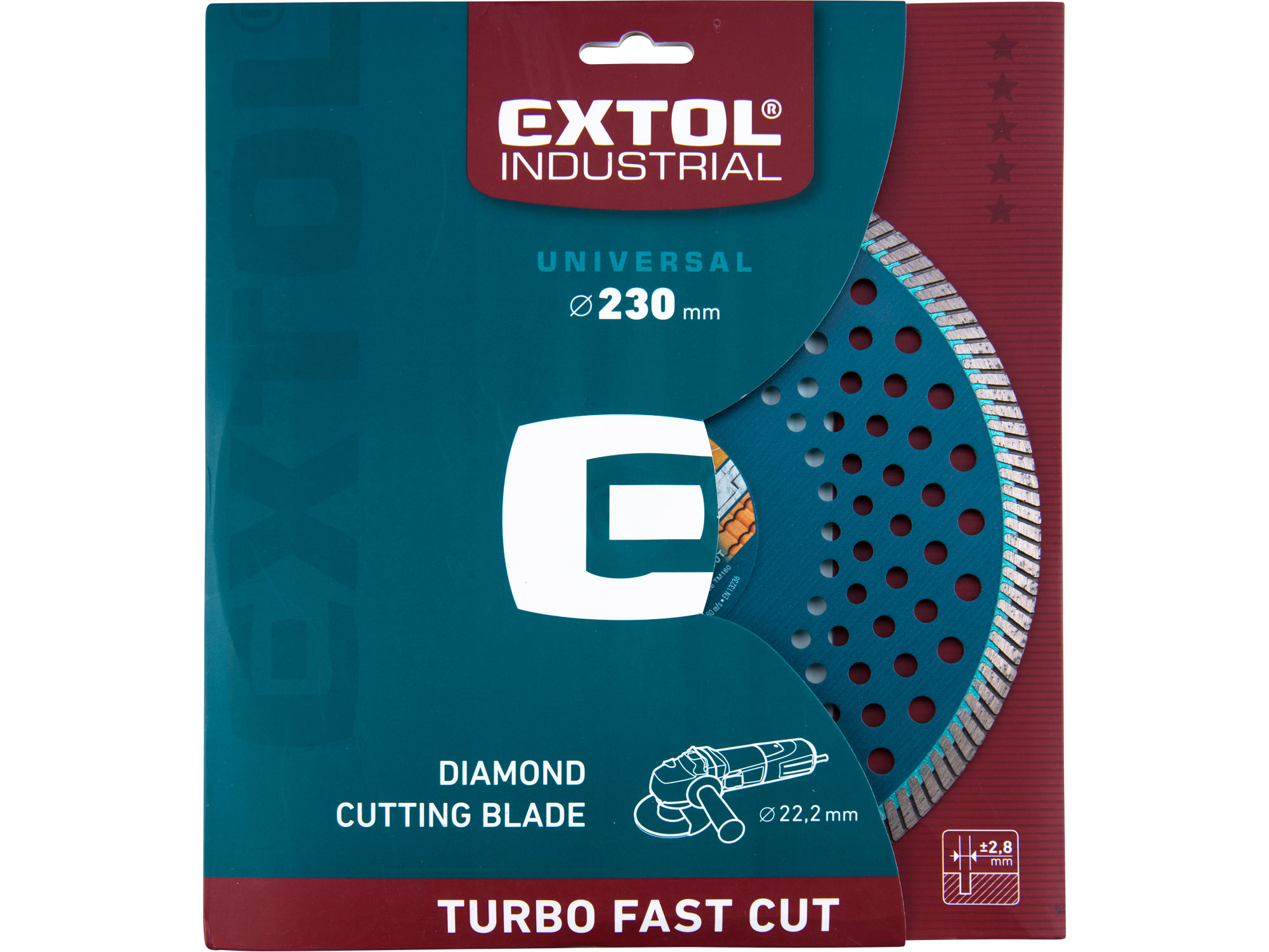 ZRUŠENO! Nahrazeno výrobkem 8703065 kotouč diamantový řezný, turbo Fast Cut, suché i mokré řezání, O 230x22,2x2,8mm - Obrázek 3